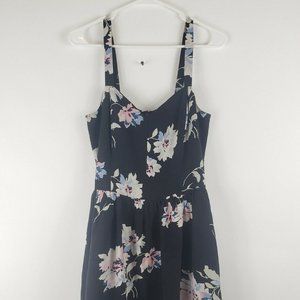 Joie 100% Silk Women’s Size Large Floral Sleeveless Midi Dress Sweetheart Neck